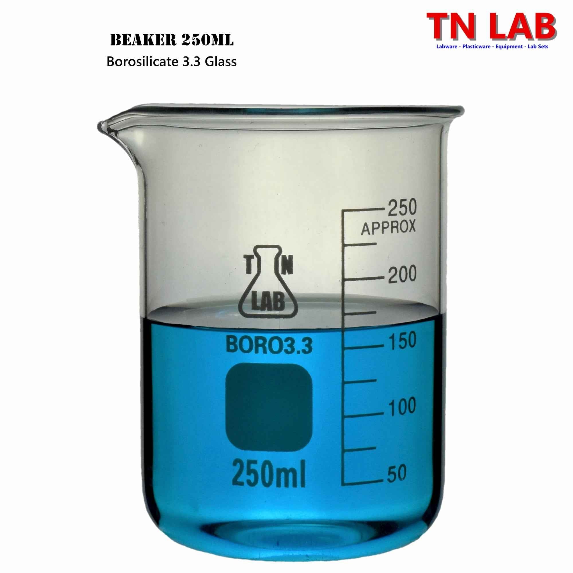 Beaker Set Borosilicate Glass 5 - Piece SET 50ml - 100ml - 250ml - 500ml - 1000ml - TN LAB Supply