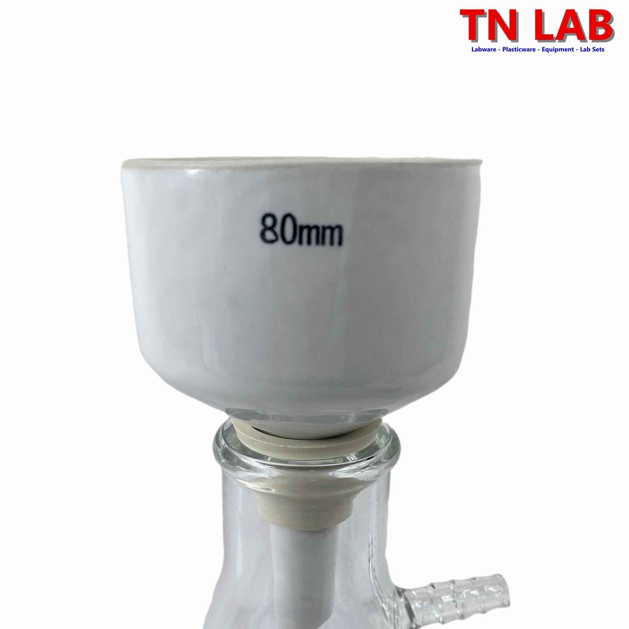 Buchner Funnel Porcelain Vacuum Filter Funnel 080mm - 8cm - TN LAB Supply
