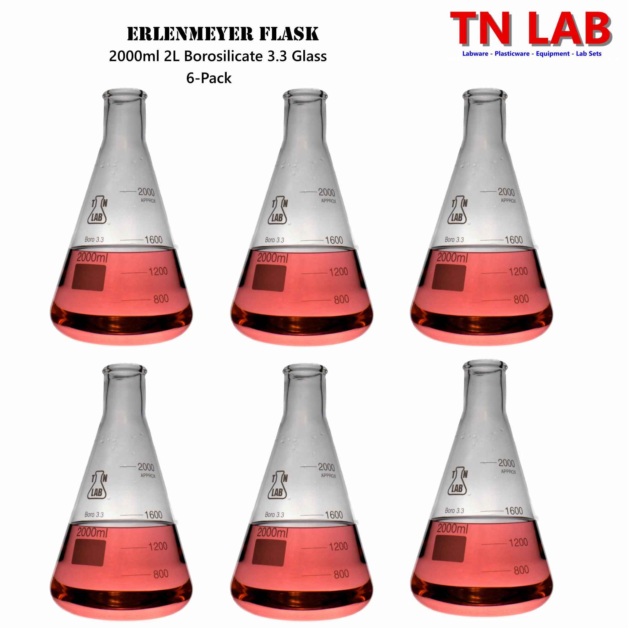 Erlenmeyer Conical Flask Family - TN LAB Supply