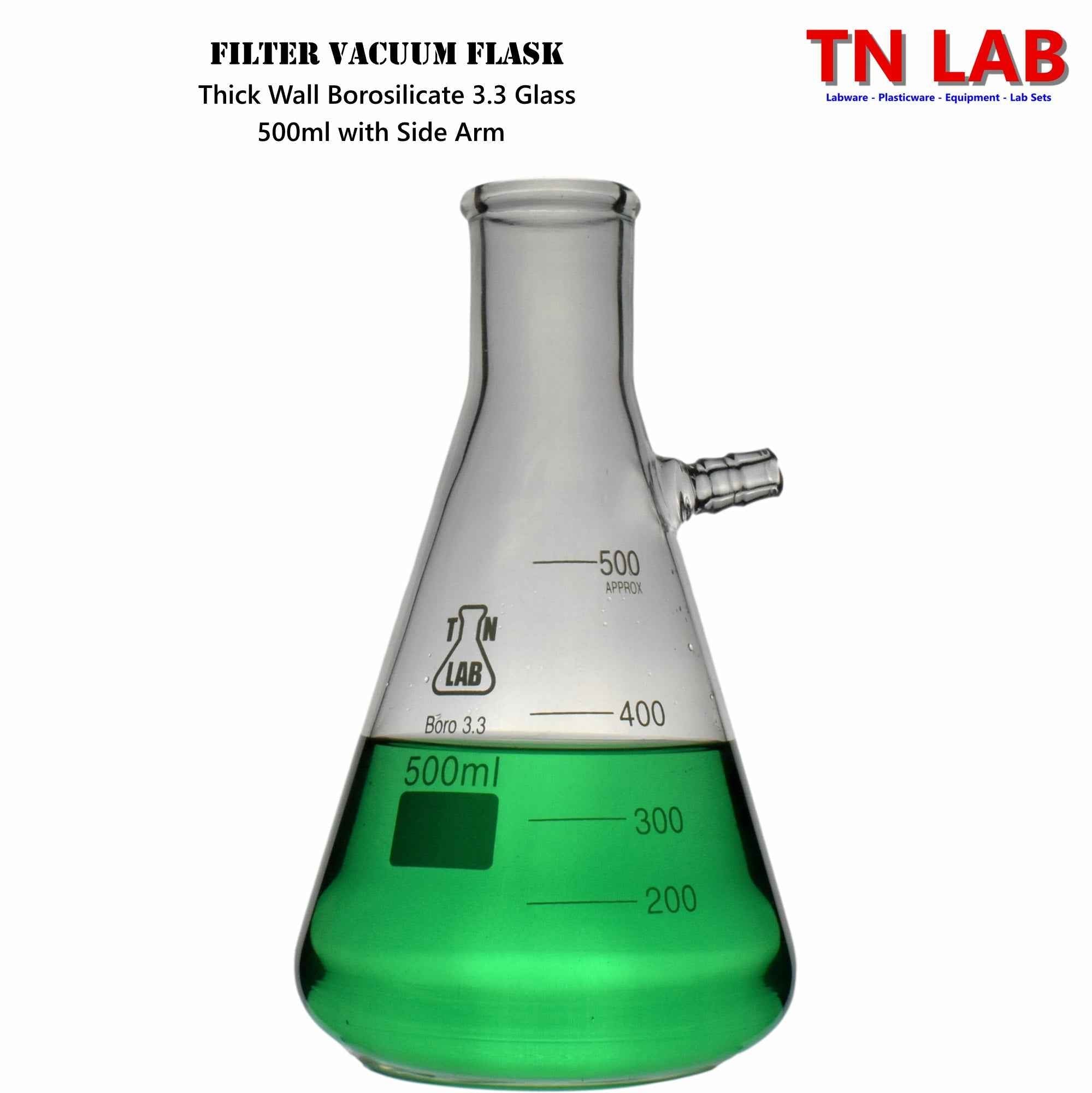 TN LAB Filter Vacuum Flask Conical Side Arm Flask 500 ml
