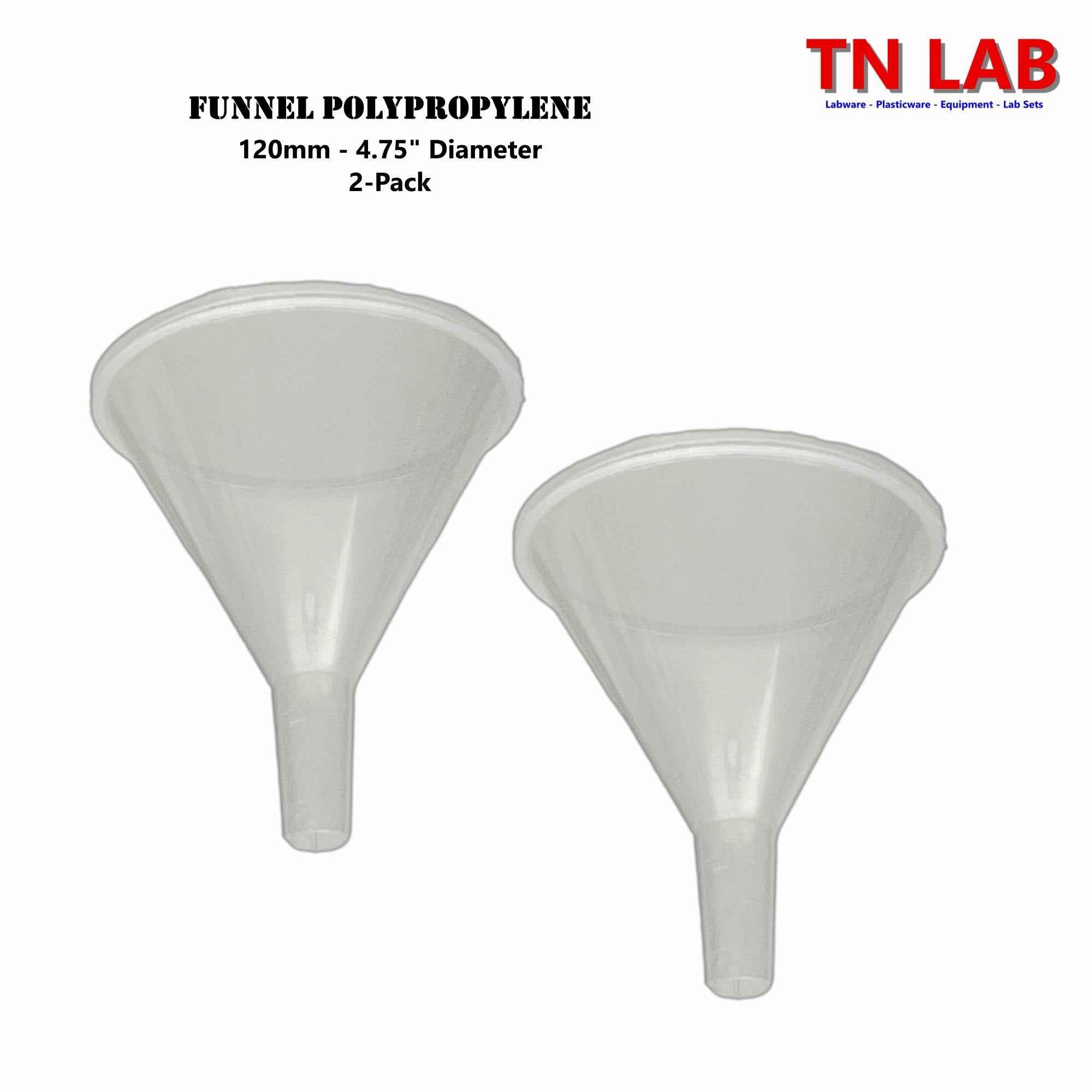 Funnel Polypropylene 120mm Diameter - TN LAB Supply