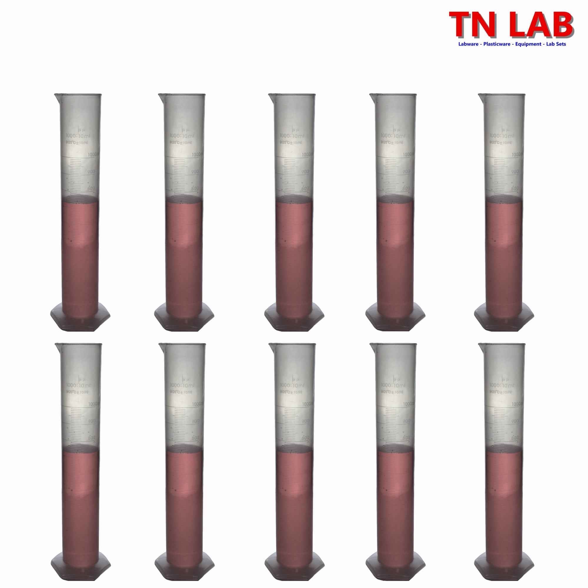 Graduated Measuring Cylinder Polypropylene 1,000ml 1L - TN LAB Supply