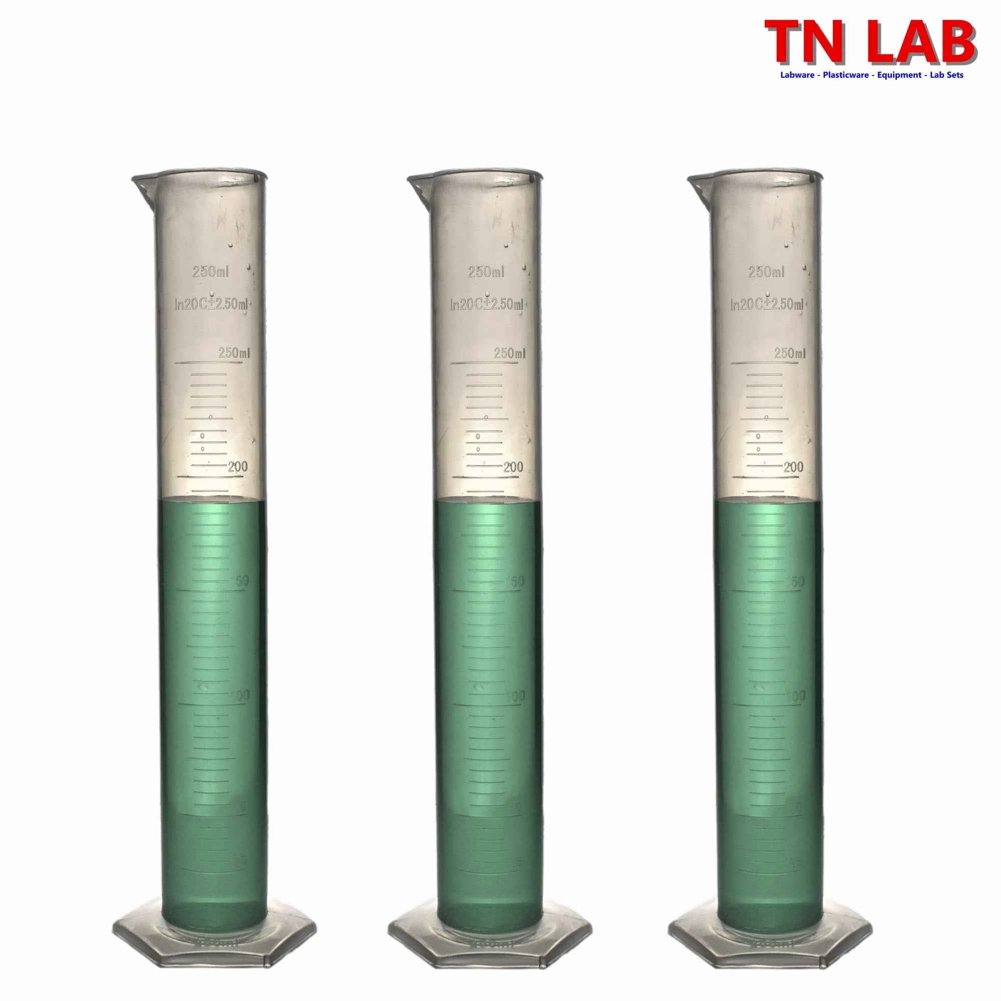 Polypropylene Graduated Measuring Cylinder Polypropylene 250ml - TN LAB Supply