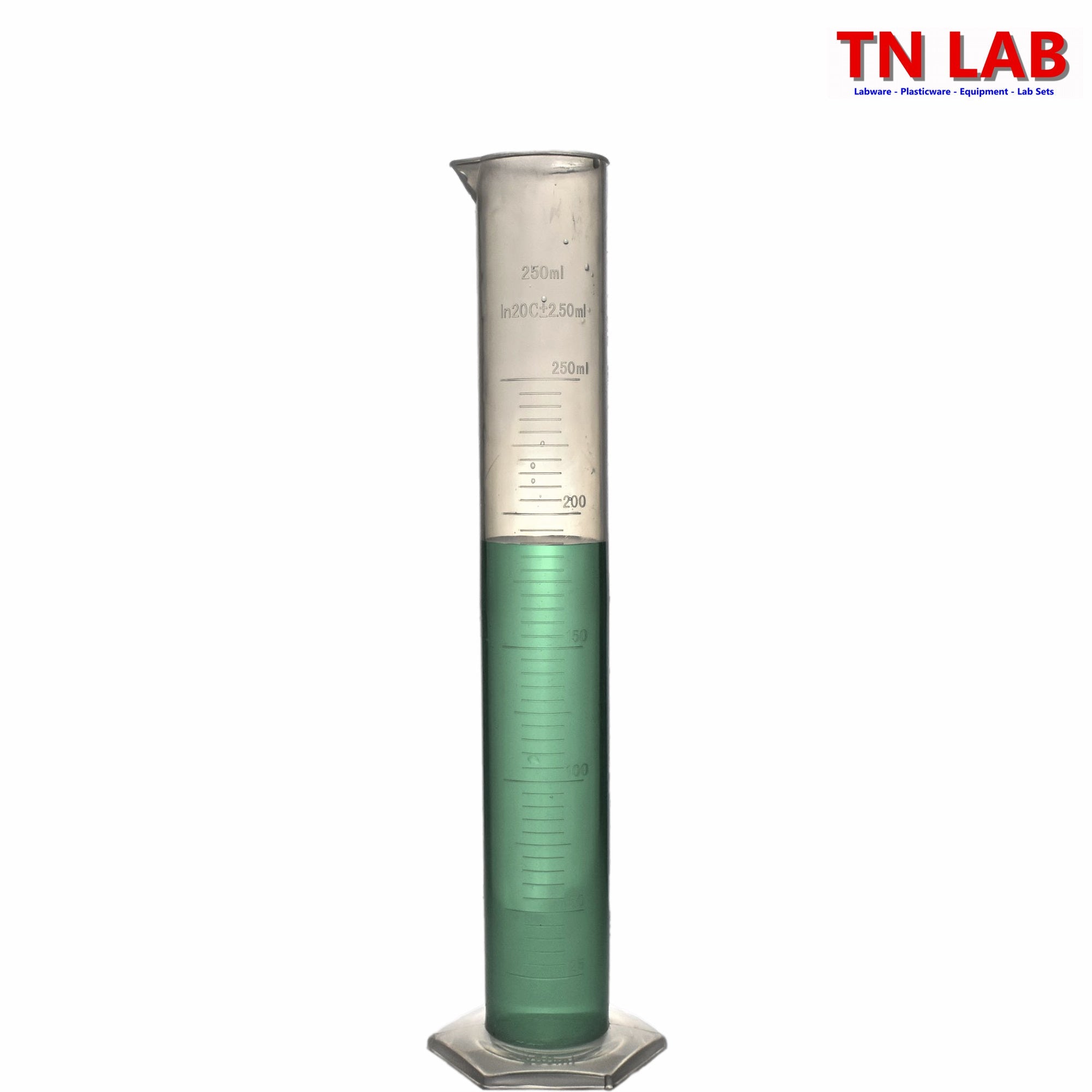 Polypropylene Graduated Measuring Cylinder Polypropylene 250ml - TN LAB Supply