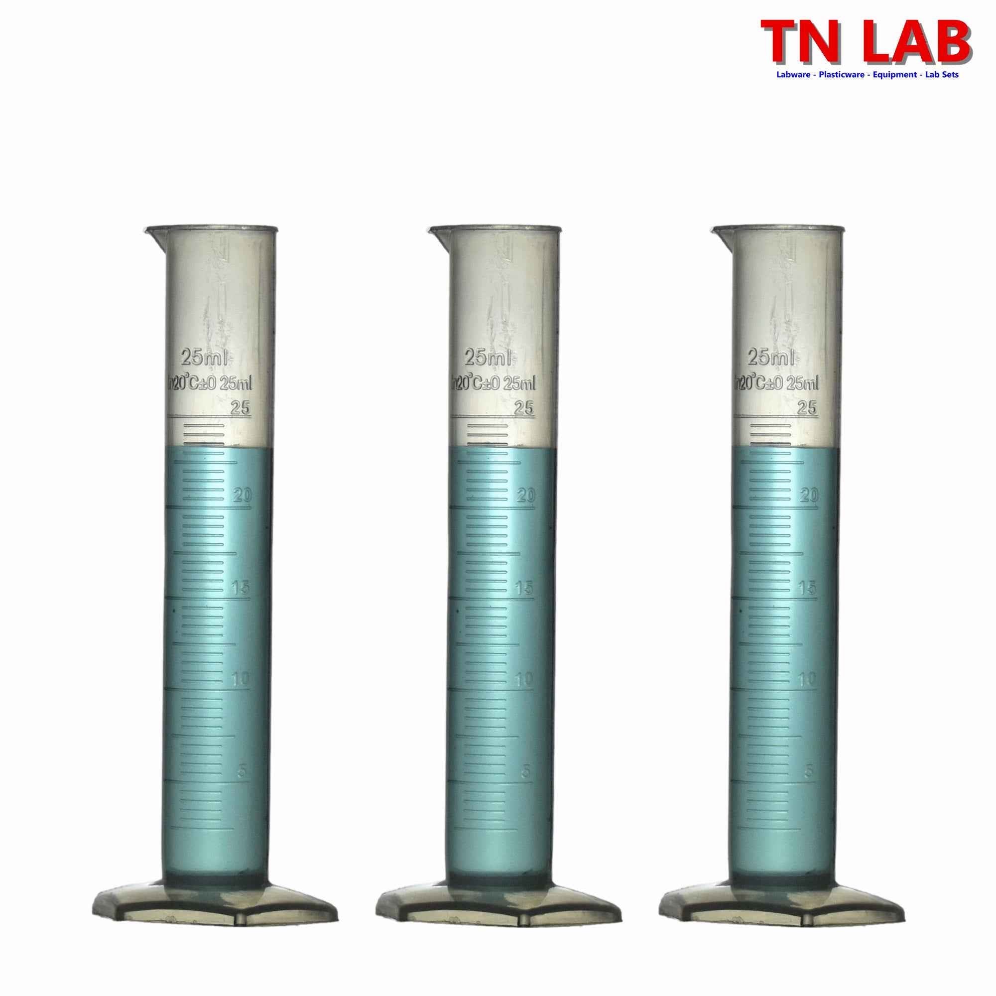 Graduated Measuring Cylinder Polypropylene Plastic 25ml - TN LAB Supply