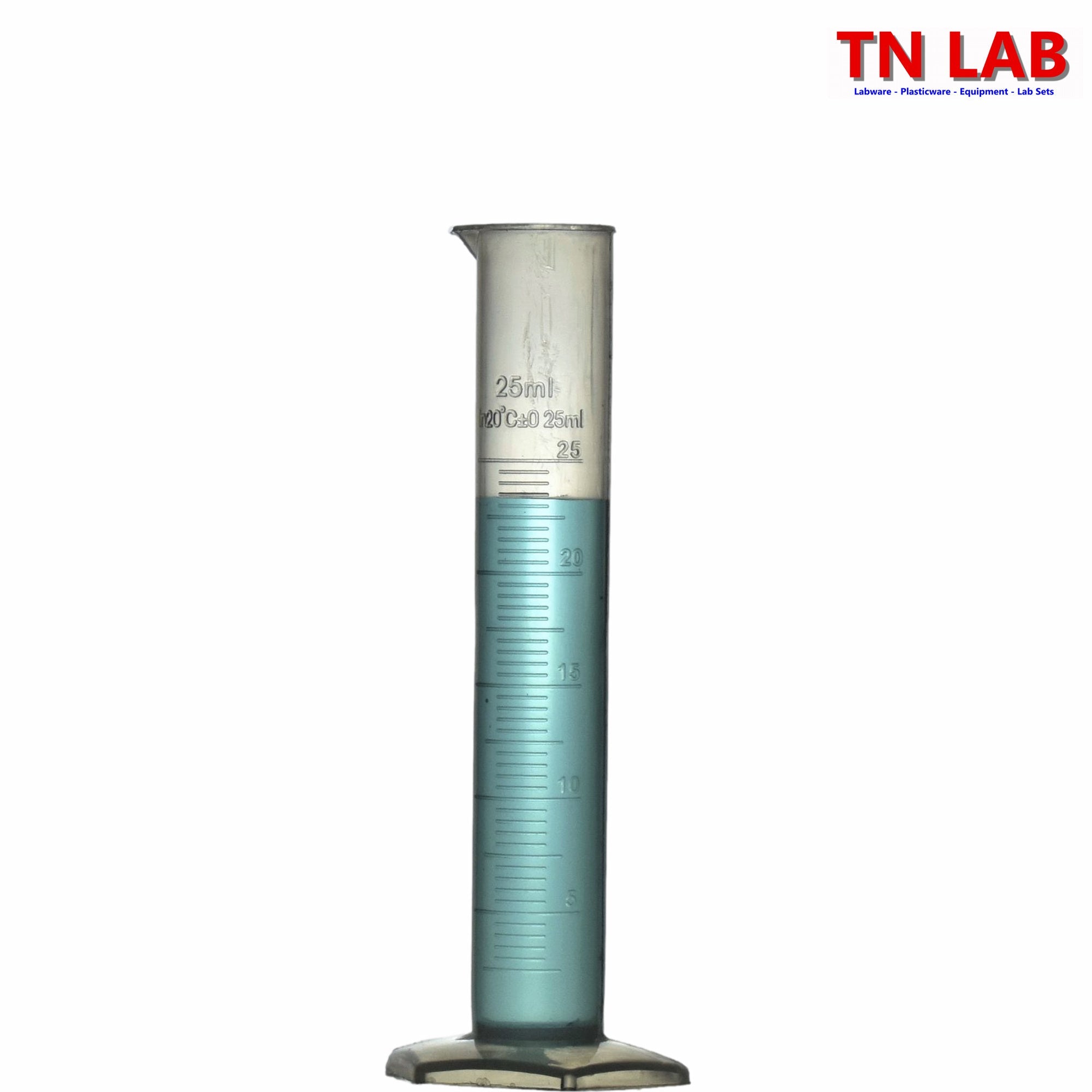 Graduated Measuring Cylinder Polypropylene Plastic 25ml - TN LAB Supply