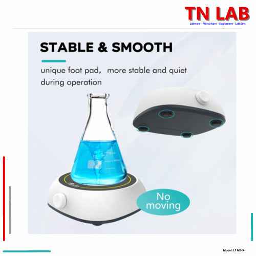Magnetic Stirrer MS - 5 Up to 3 Liters 350 - 2000rpm Plate Size 135mm Brushless Motor 110v - TN LAB Supply