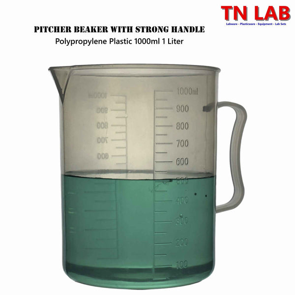 TN LAB Pitcher Beaker Polypropylene Family, Size: 1000ml 1L Pitcher Beaker
