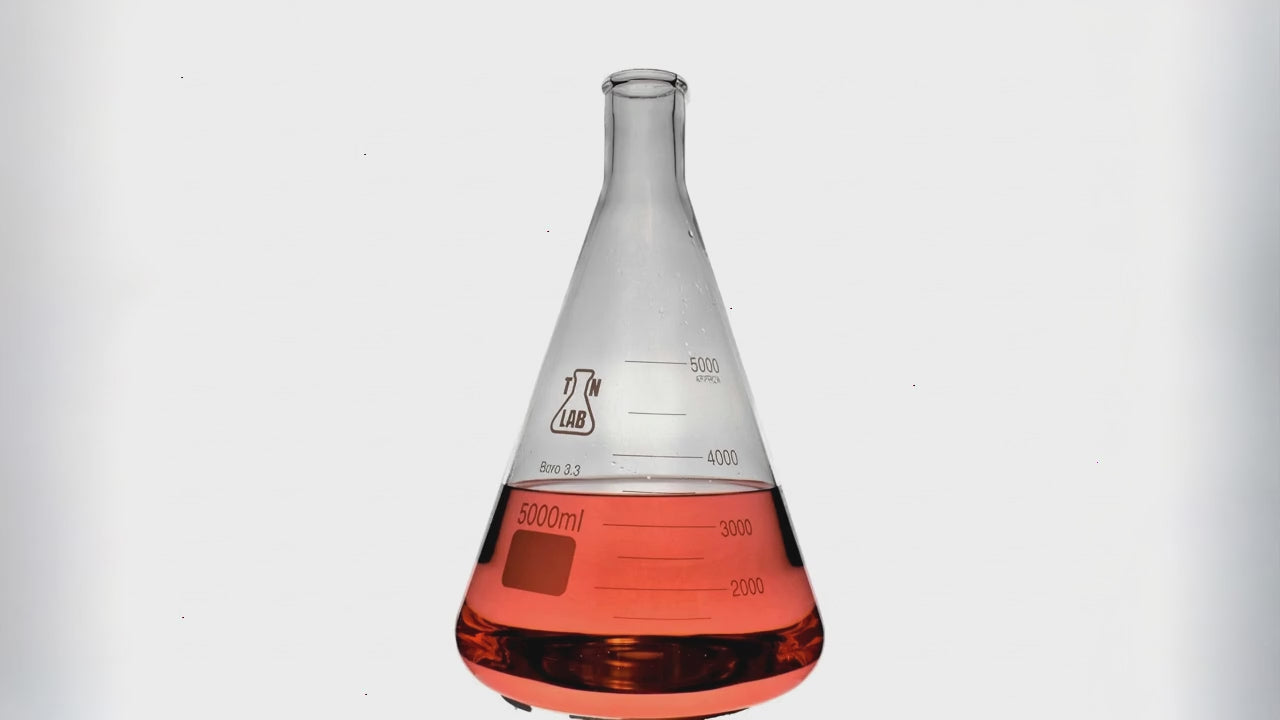 Erlenmeyer Flask Borosilicate Glass Conical Flask 5000ml 5L