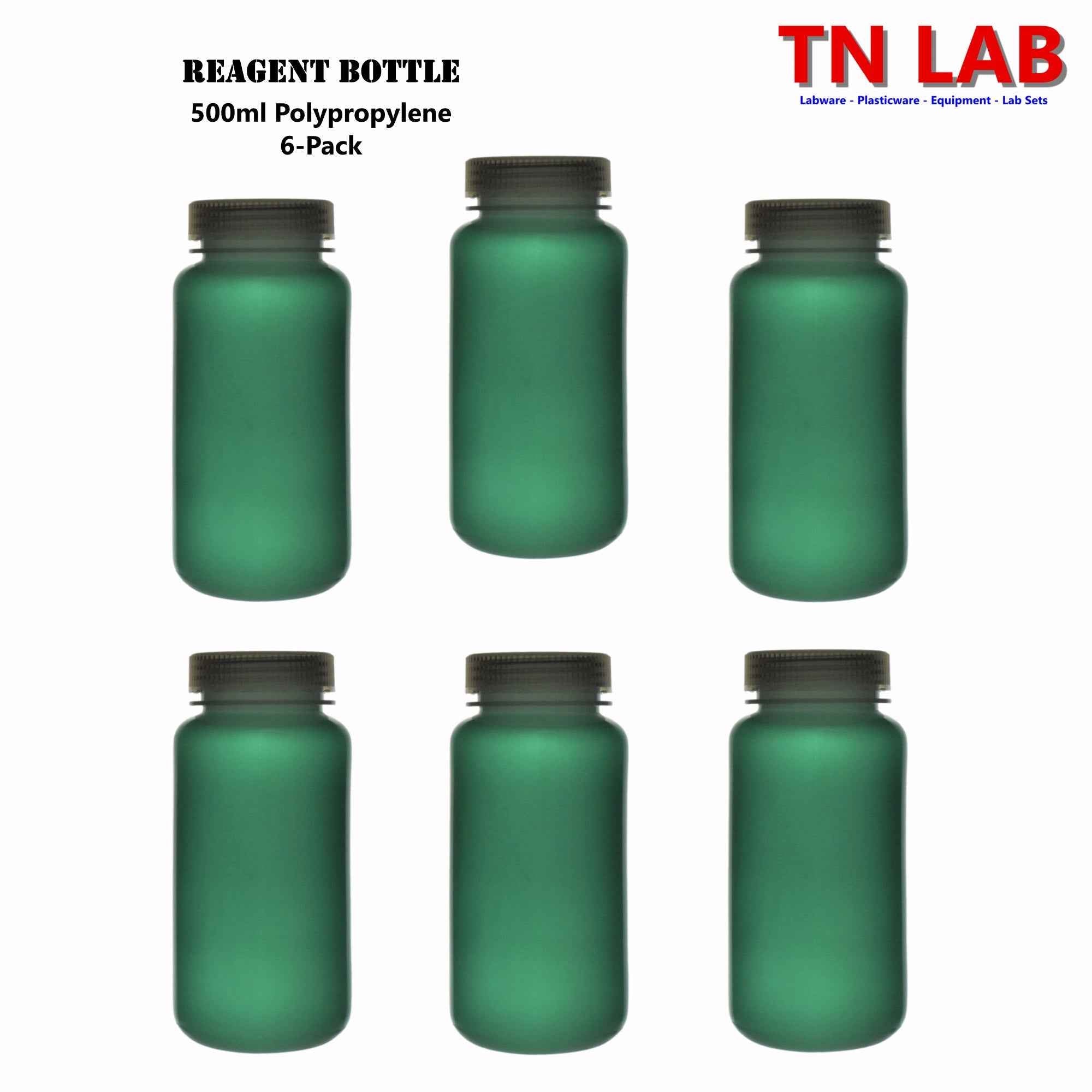 Reagent Wide - Mouth Sample Storage Bottle Polypropylene Plastic Family - TN LAB Supply