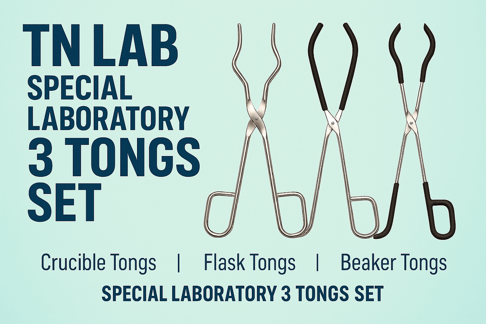 Special Laboratory 3 Tongs Set Crucible Beaker Flask Tongs