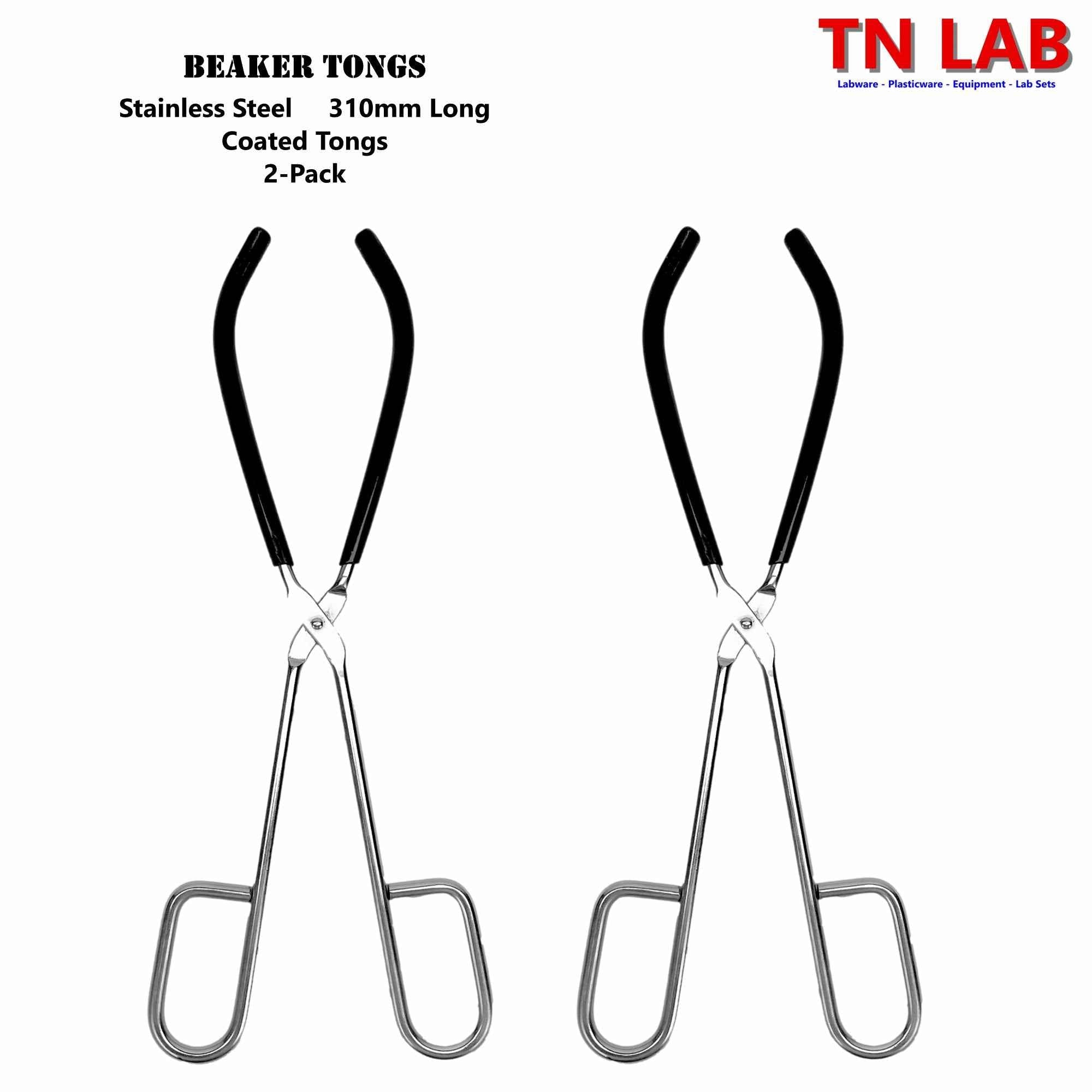 Tongs Beaker Stainless Steel Coated Tongs 30cm Lab Hand Tools Beaker Tongs - TN LAB Supply