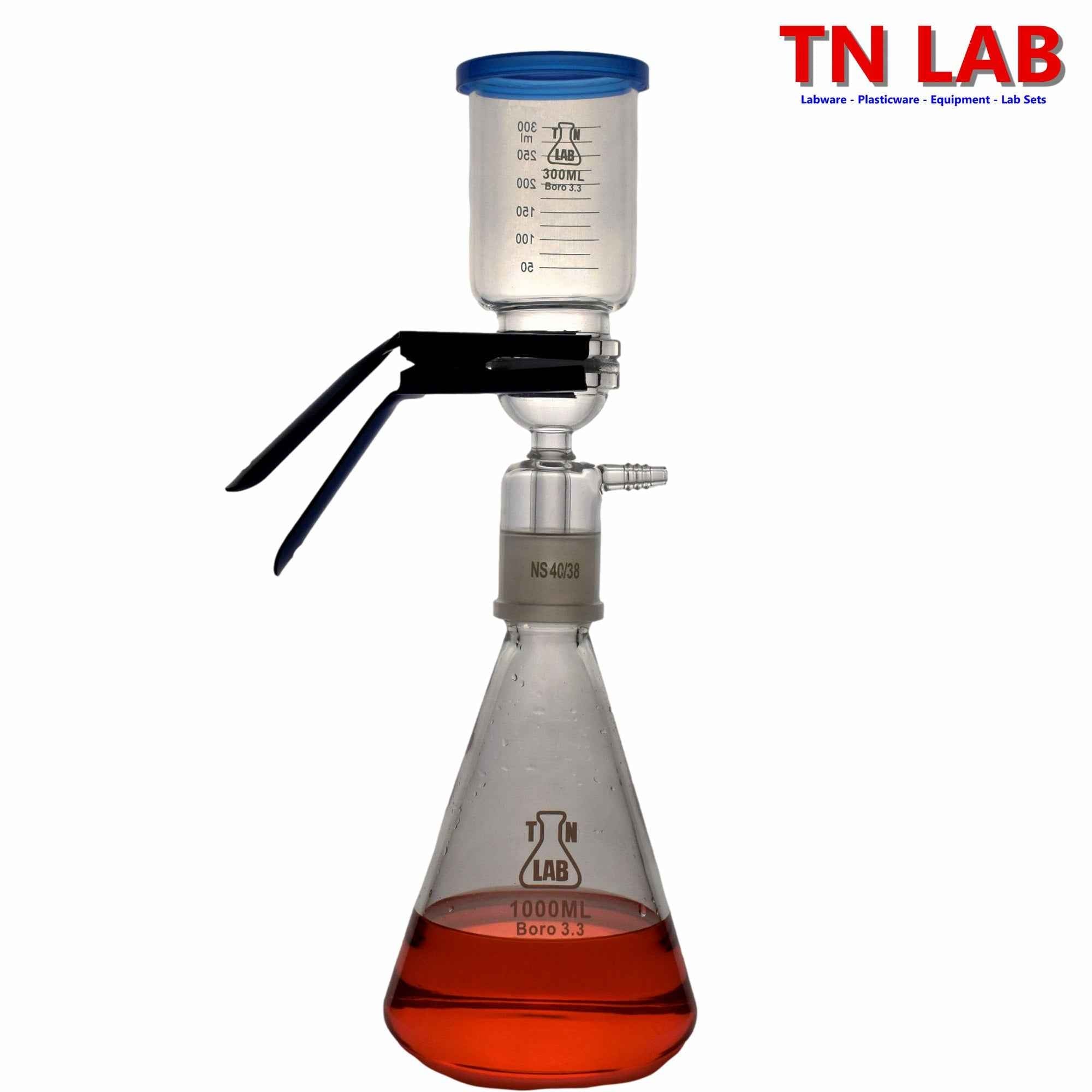 Vacuum Filtration Apparatus Kit Frit Filter Borosilicate Glass 1000ml 1L - TN LAB Supply