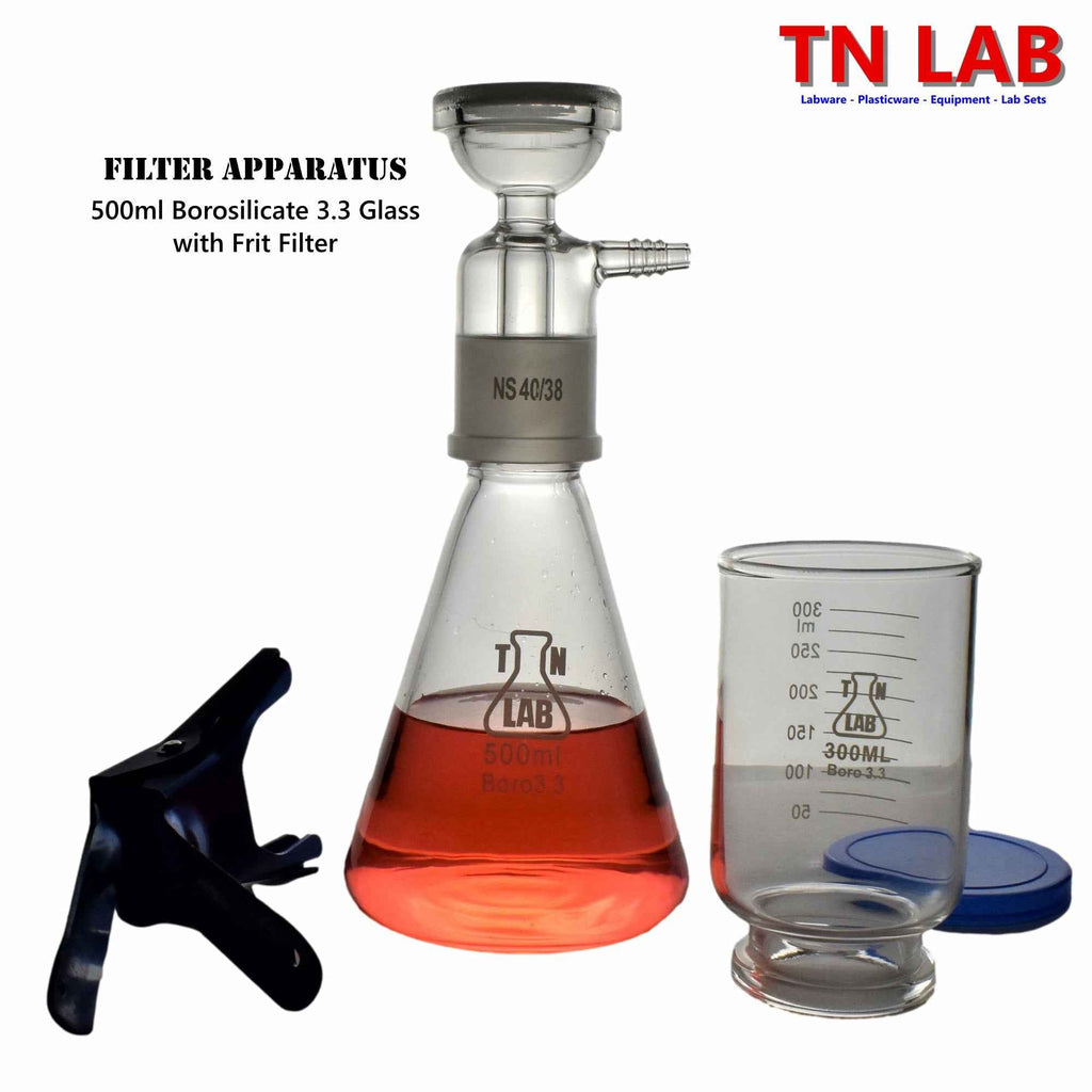 Vacuum Filtration Apparatus Frit Filter Borosilicate 500ml