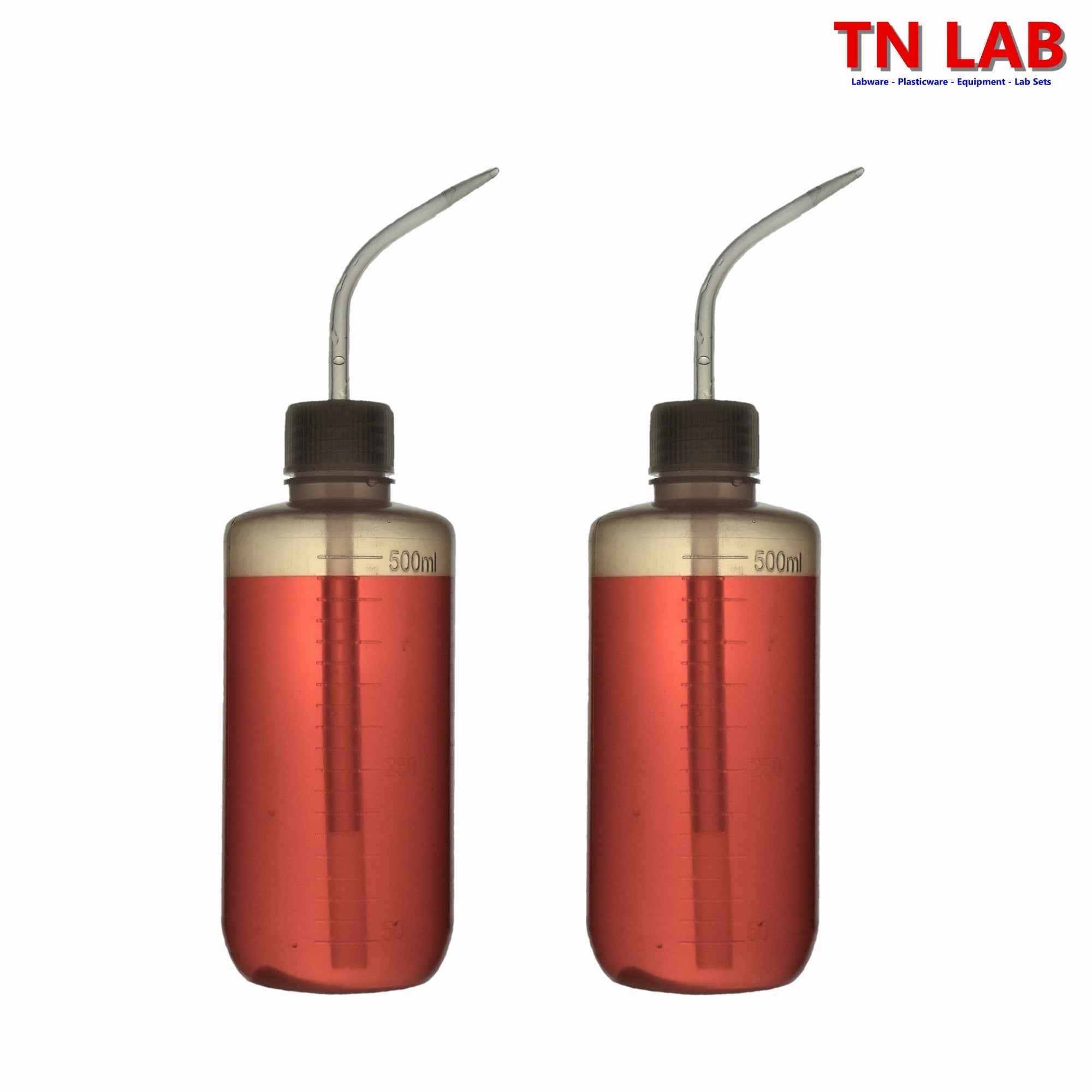 Wash Bottle 500ml LDPE Lab Flask Cleaning Spray Bottle 2 - Pack or 6 - Pack - TN LAB Supply