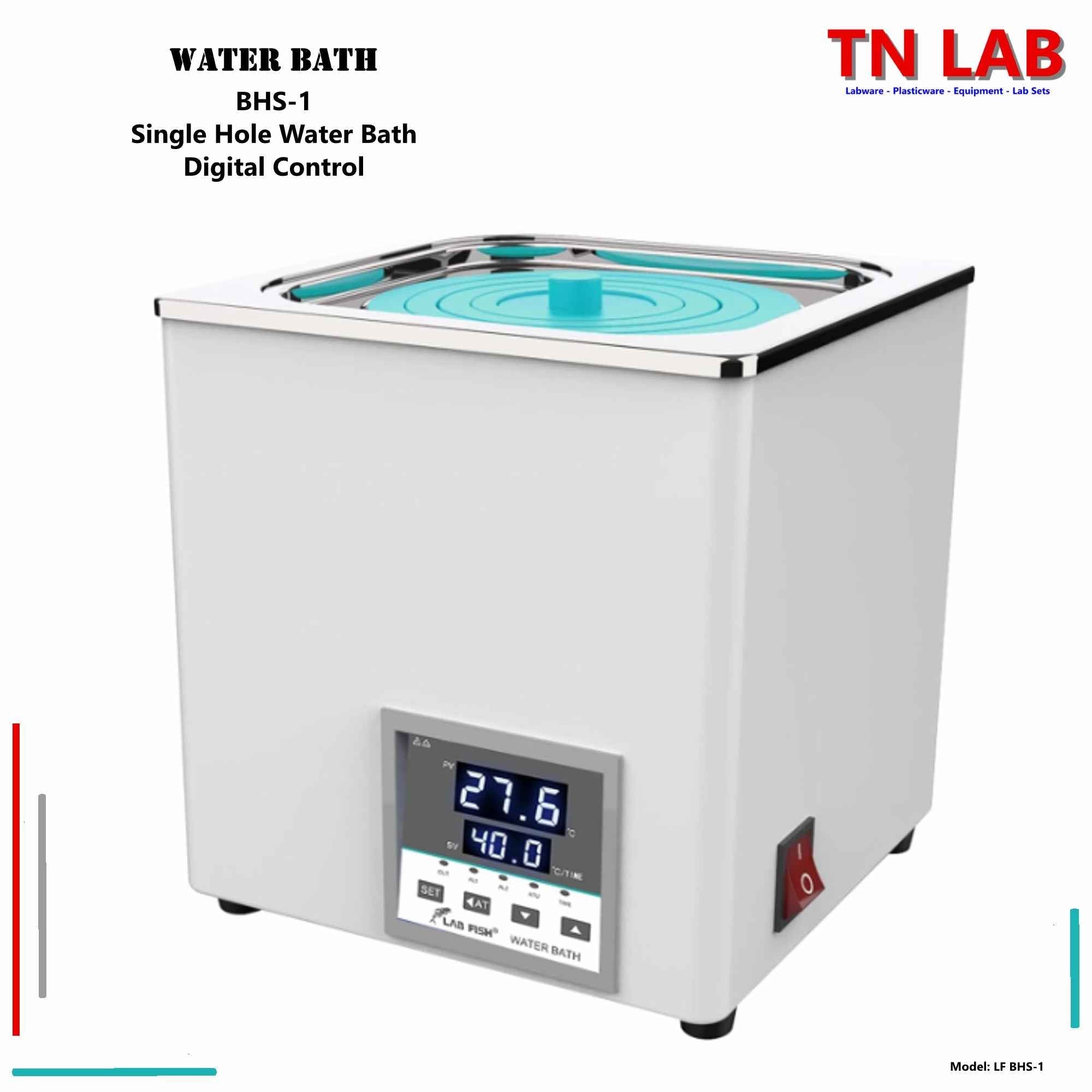 Water Bath BHS - 1 Single Hole Digital Control with 360 Degree Heating - TN LAB Supply