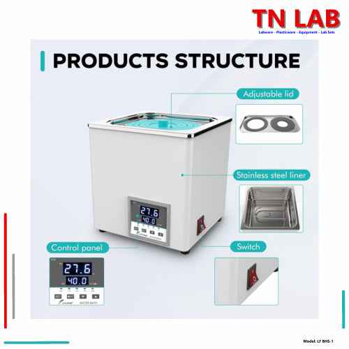 Water Bath BHS - 1 Single Hole Digital Control with 360 Degree Heating - TN LAB Supply