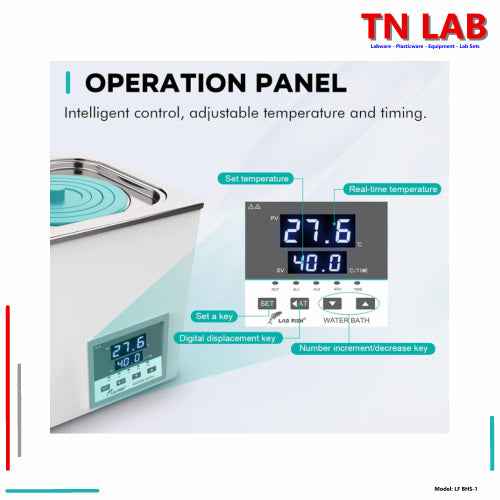 Water Bath BHS - 1 Single Hole Digital Control with 360 Degree Heating - TN LAB Supply