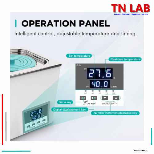 Water Bath BHS - 2 Dual Hole Digital Control with 360 Degree Heating 2 - Holes - TN LAB Supply