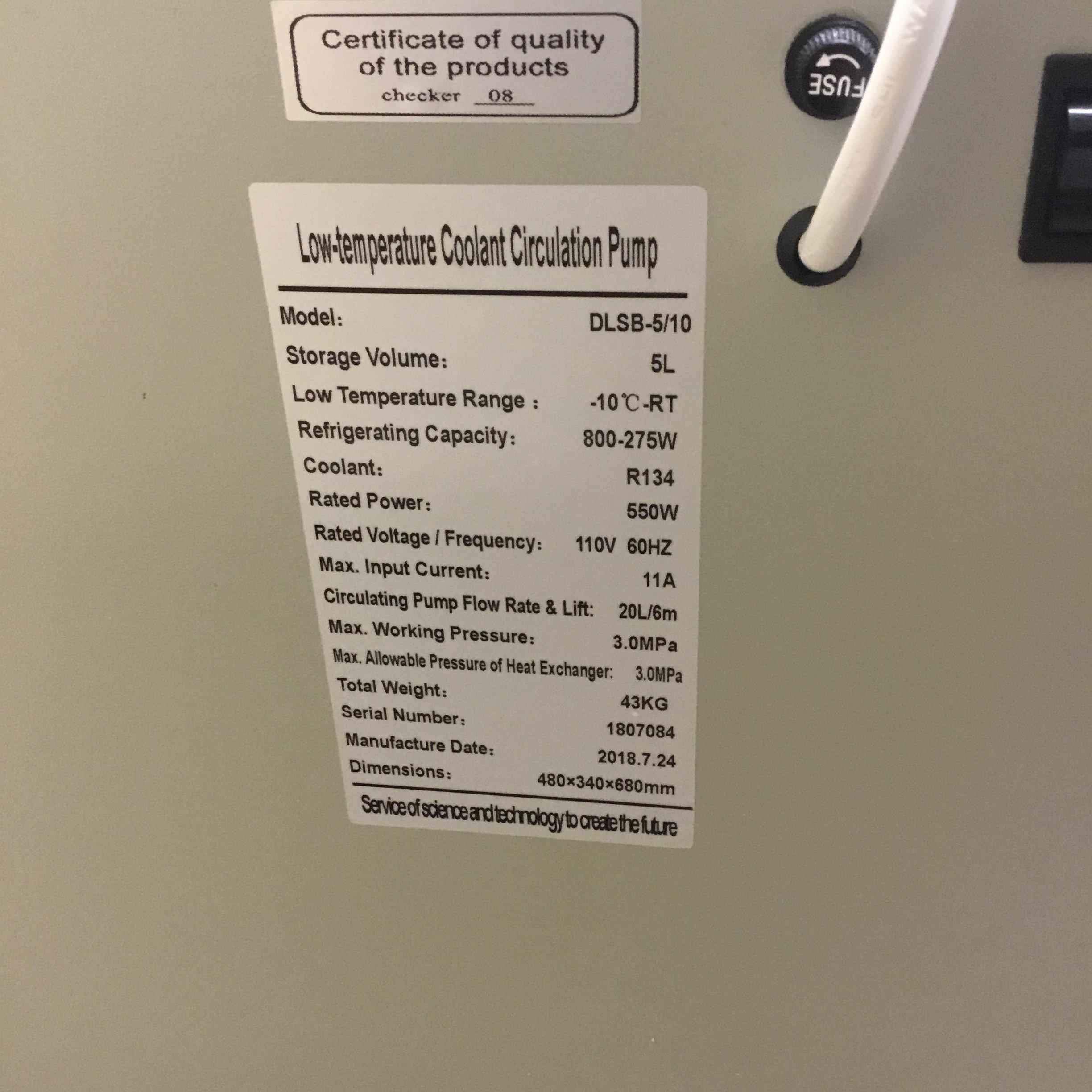 Chiller 5 Liter for Lab Rotary Evaporator Short-Path Distillation RotoVap