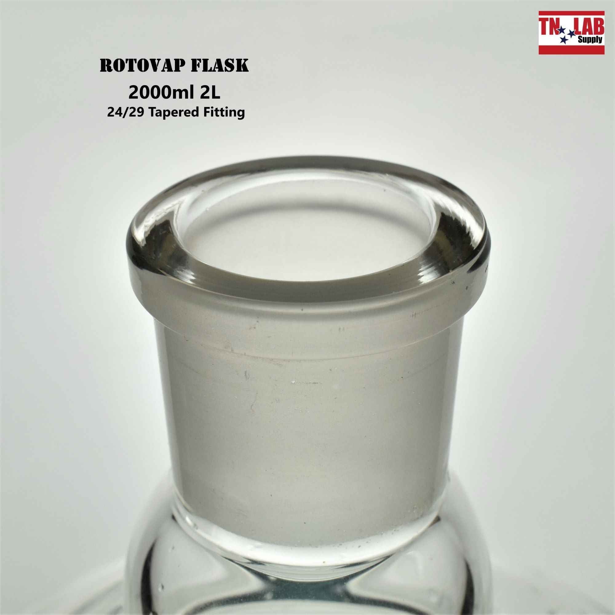 Short-Path Round Bottom Boiling Flask 2000ml 2L with 24/29 Tapered Fitting Short-Path Replacement Flask