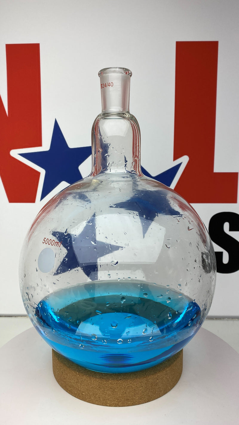 Short-Path Round Bottom Boiling Flask 5000ml 5L with 24/40 Taper Short-Path Replacement Flask