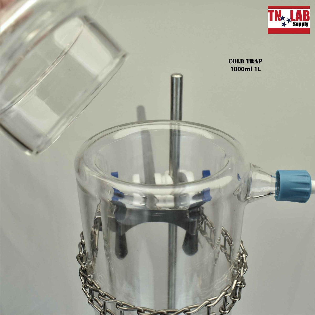 Cold Trap Dewar Style 1500ml 1.5L Dry Ice Cork Ring Stand Complete Set - TN LAB Supply