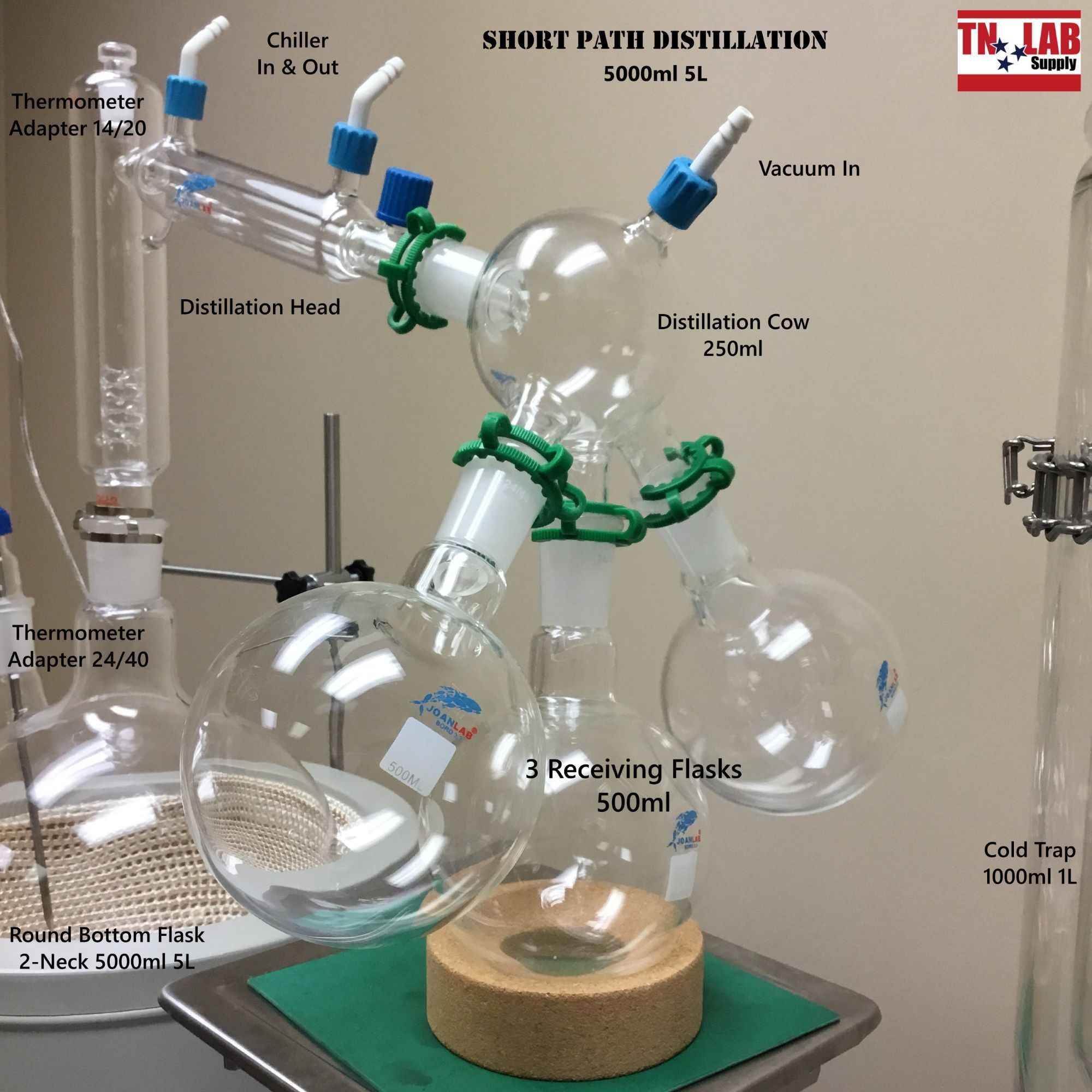 Short - Path Distillation System 5000ml 5L Essential Oil Distillation - TN LAB Supply